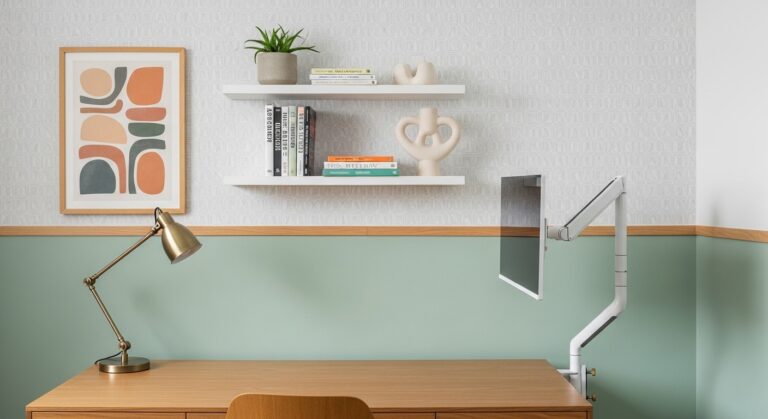 Small Home Office Background Wall Ideas for a Professional Workspace