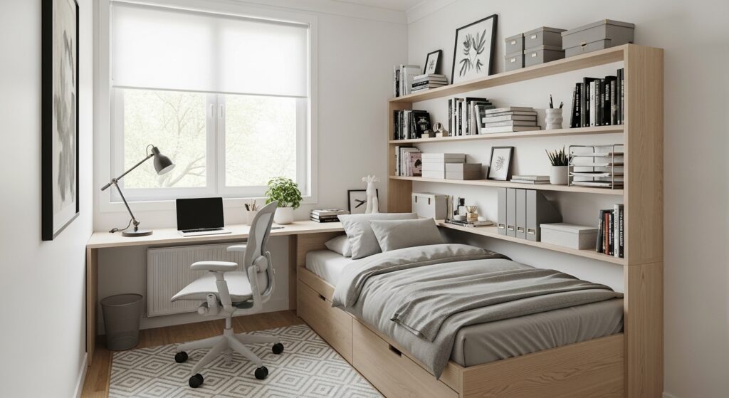 Discover smart small home office bedroom combo ideas to create a productive workspace and comfortable sleeping area in one functional room.
