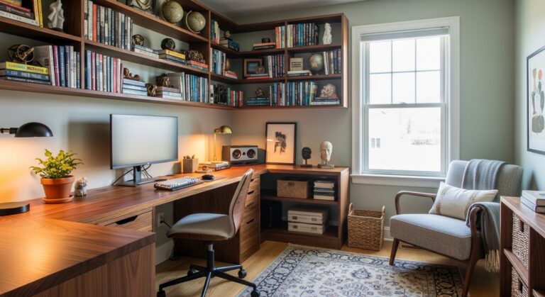 Small Home Office and Library Combo Ideas for Stylish Small Spaces